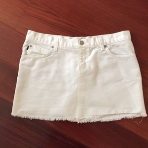 JUICY JEAN WHITE DENIM MINI SKIRT